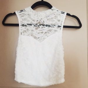 White crop top